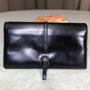 Prada Black Leather Bifold Large Wallet ITALY